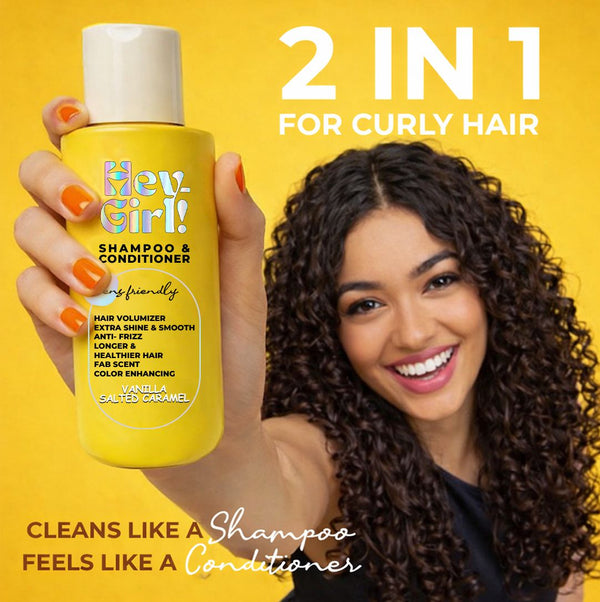 VANILLA SALTED CARAMEL shampoo & conditioner -300ML- 2IN1 FOR CURLY DAMAGED HAIR